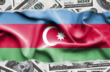 Ulusal çapta Amerikan para biriminin banknotlarıyla finansal konsept 