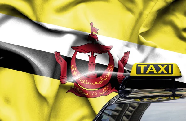 Imagen conceptual del servicio de taxi en el país de Brunéi —  Fotos de Stock