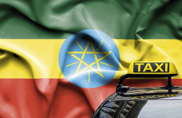 Servicio de taxi imagen conceptual en el país de Etiopía — Foto de Stock