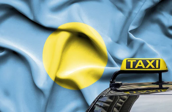 Taxi szolgáltatás koncepcionális kép Palau országban — Stock Fotó