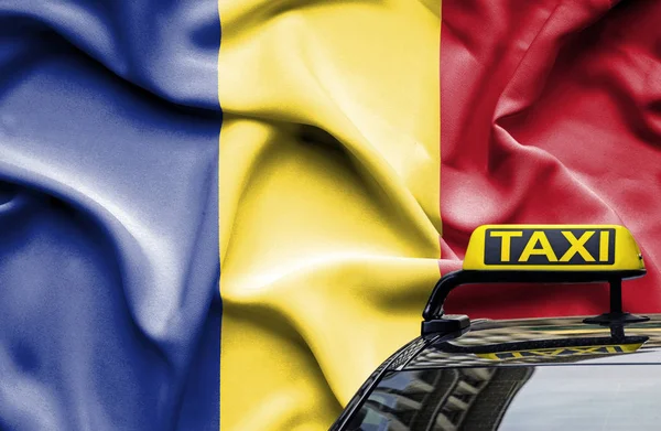 Serviço de táxi imagem conceitual no país da Roménia — Fotografia de Stock