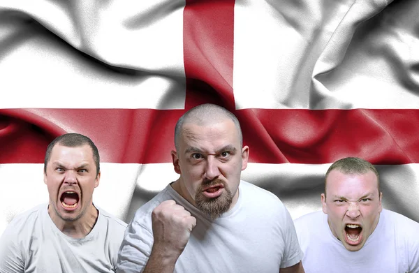 Immagine concettuale di uomini arrabbiati dall'Inghilterra — Foto Stock