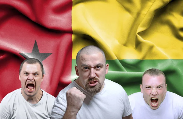Immagine concettuale di uomini arrabbiati dalla Guinea Bissau — Foto Stock