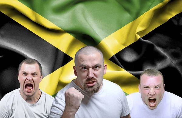 Immagine concettuale di uomini arrabbiati dalla Giamaica — Foto Stock