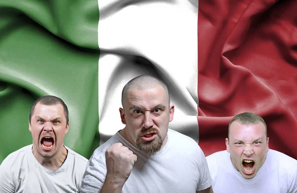 Conceptual image of angry men from Italy — Stock Photo, Image