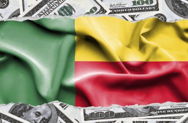 Ulusal çapta Amerikan para biriminin banknotlarıyla finansal konsept 