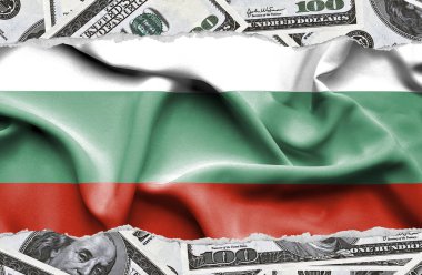 Ulusal çapta Amerikan para biriminin banknotlarıyla finansal konsept 