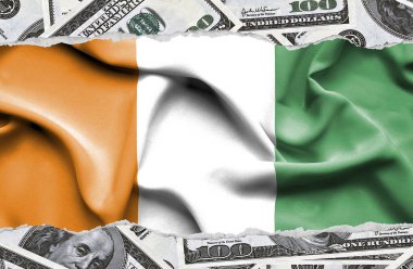 Ulusal çapta Amerikan para biriminin banknotlarıyla finansal konsept 