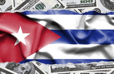 Ulusal çapta Amerikan para biriminin banknotlarıyla finansal konsept 