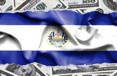 Ulusal çapta Amerikan para biriminin banknotlarıyla finansal konsept 