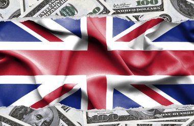 Ulusal çapta Amerikan para biriminin banknotlarıyla finansal konsept 