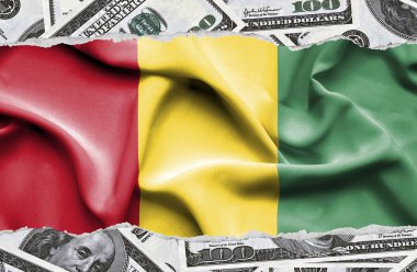 Ulusal çapta Amerikan para biriminin banknotlarıyla finansal konsept 