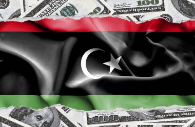 Ulusal çapta Amerikan para biriminin banknotlarıyla finansal konsept 