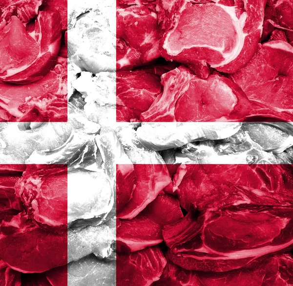 Conceptueel Beeld Van Vers Vlees Uit Denemarken — Stockfoto