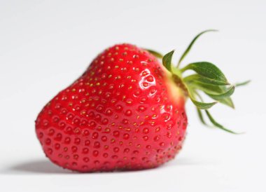 Çilekli makro çekim. Yakın çekim.