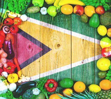 Guyana 'dan taze meyve ve sebze.