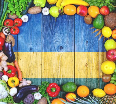 Ruanda 'dan taze meyve ve sebze.