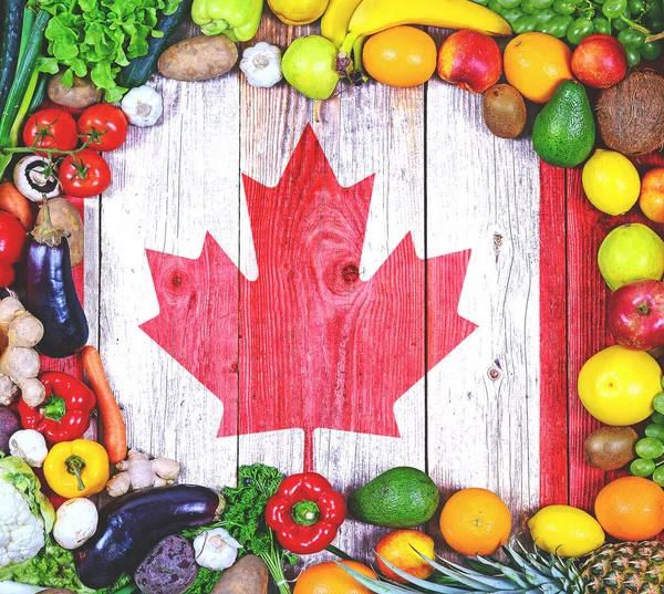 Fresh Fruits Vegetables Canada — Stock Photo, Image