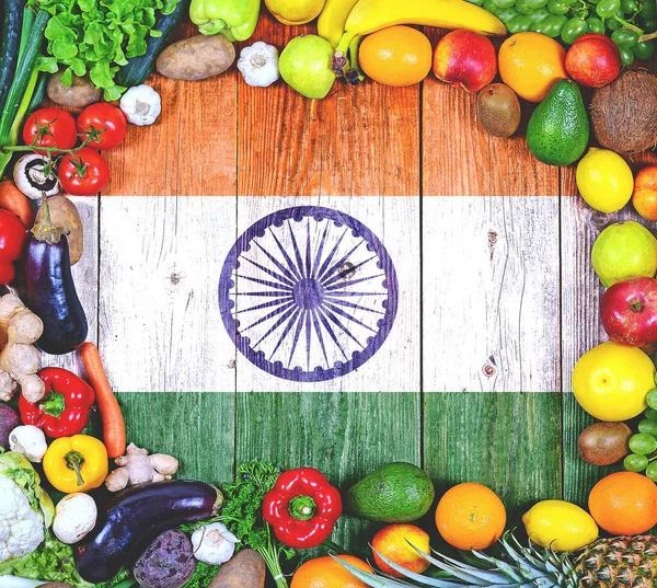 Fresh Fruits Vegetables India — Stock Photo, Image