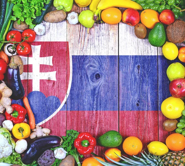 Friss Gyümölcsök Zöldségek Szlovákiából — Stock Fotó