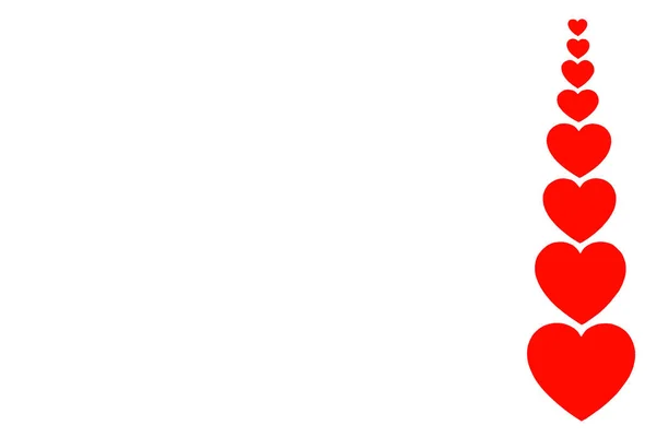 Ізольовано Багато Червоних Паперових Сердець Формі Декоративної Рамки Білому Тлі — стокове фото