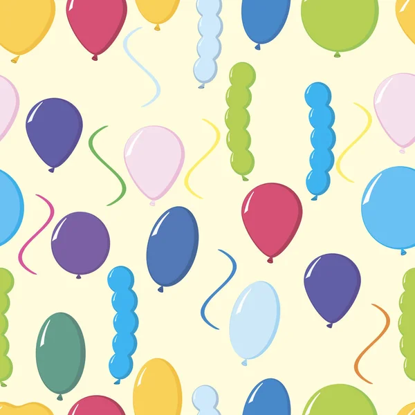 Vector Seamless Pattern Colorful Balloons — Stock Vector