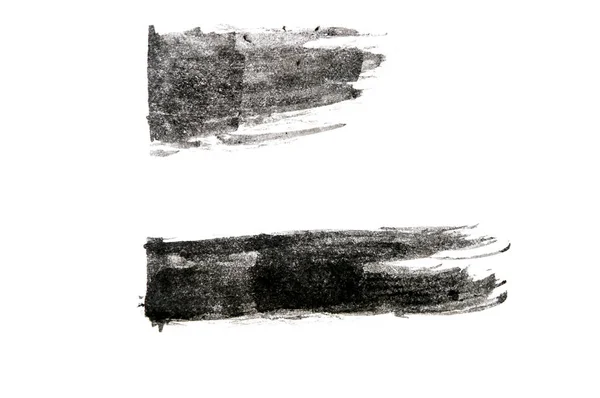Black Ink Background Painted Brush White Paper — Stock Photo, Image