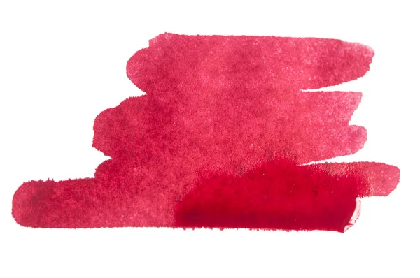 Rote Tinte Hintergrund Gemalt Von Pinsel Auf Weißem Papier — Stockfoto