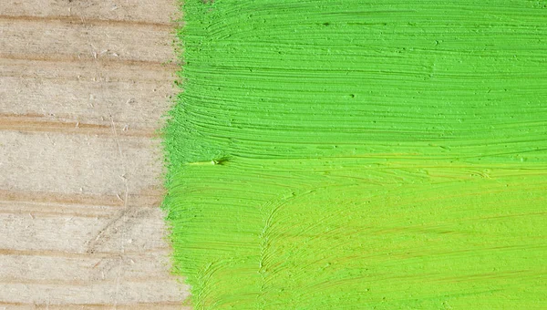 Pintura Verde Sobre Fondo Madera Viejo —  Fotos de Stock