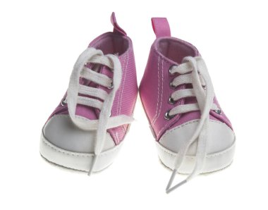 Bebek spor ayakkabı beyaz arka plan üzerinde izole