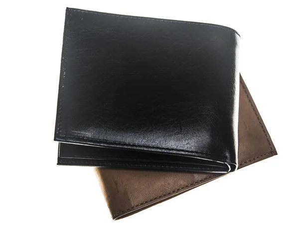 Leather Wallet Isolated White Background — Stock Photo, Image