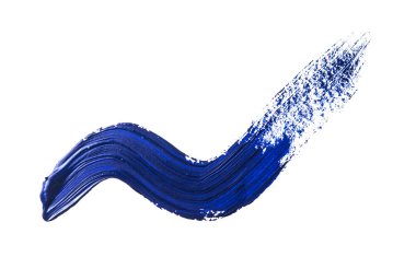 koyu mavi inme bir beyaz kağıt üzerinde boya fırçası