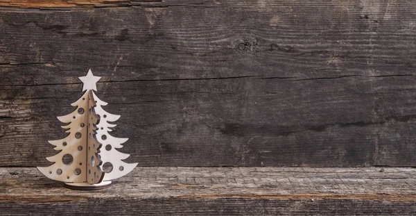 Weihnachtsdekoration Auf Holzgrund Nahaufnahme — Stockfoto