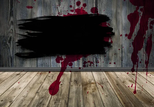 Arka odası iç duvarda kan — Stok fotoğraf