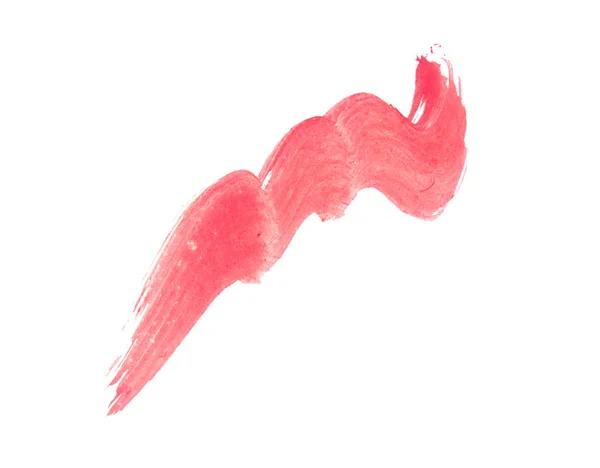 Röd Penseldrag Vitt Papper — Stockfoto