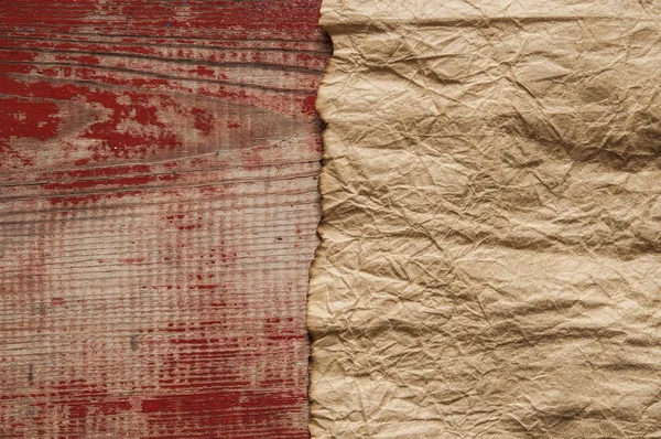 Старый Чистый Пергамент Старом Деревянном Фоне — стоковое фото