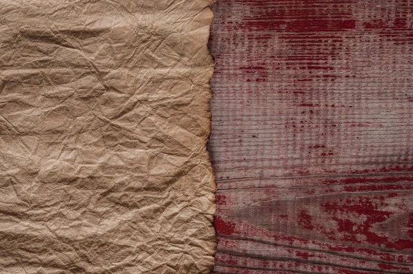 Старый Чистый Пергамент Старом Деревянном Фоне — стоковое фото