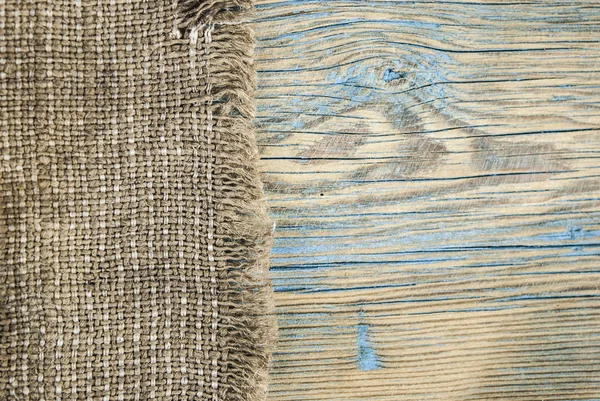 Texture Iuta Sfondo Tavolo Legno — Foto Stock