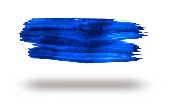 抽象的蓝色波浪画笔描边 — 图库照片