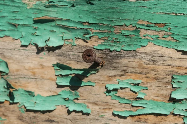 Old painted wood wall - texture or background — Stock Photo, Image