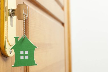 evin anahtarı ev şeklinde bir kapı kilit Gümüş Anahtarlık