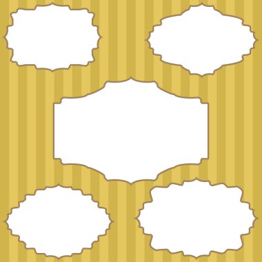 Vektör görüntüsünde çizilen vintage çerçeveler el