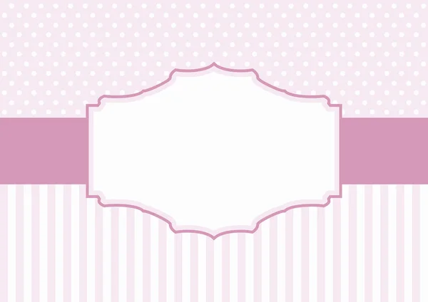 Design a pois cornice rosa — Vettoriale Stock