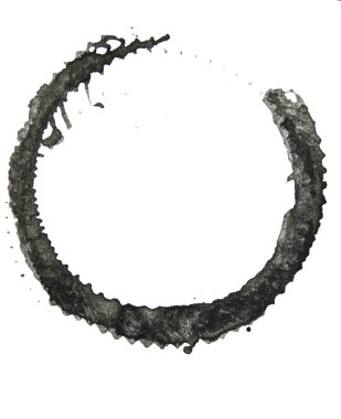 Yuvarlak daire kare bir boya vuruş ile yapılan bir tasarım öğesi olarak