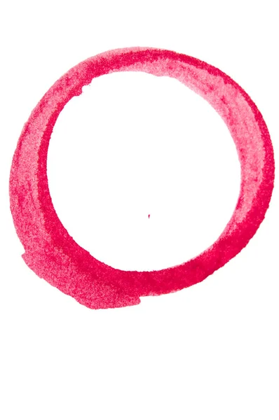 Cadre rond en forme de cercle comme élément de conception, réalisé avec un trait de peinture — Photo