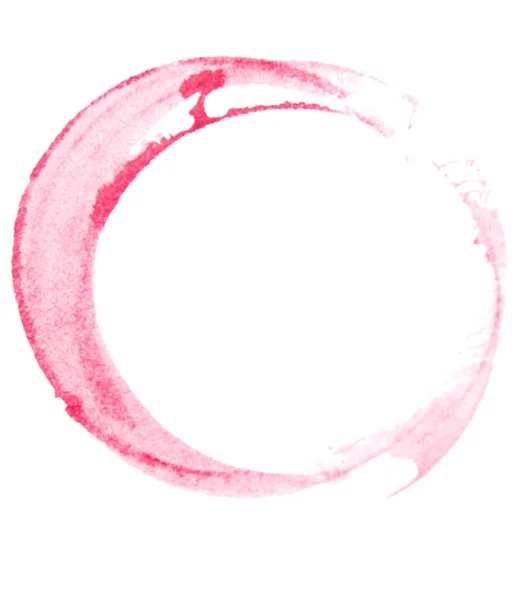 Quadro círculo redondo como um elemento de design, feito com um curso de pintura — Fotografia de Stock