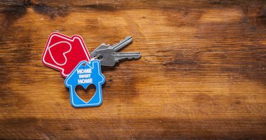 evim, güzel evim rustik ahşap üzerine işaret