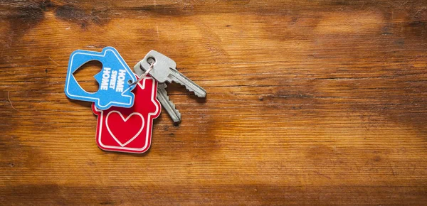 Assinar casa doce casa em madeira rústica — Fotografia de Stock