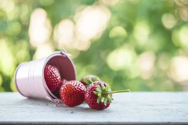 Süße Gartenbeeren. rote Beeren. — Stockfoto