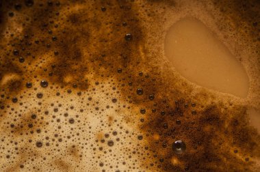 Kahve kabarcıkları doku Closeup çekim 